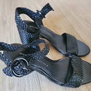 ZARA: Braided Chunky Heel Sandals
